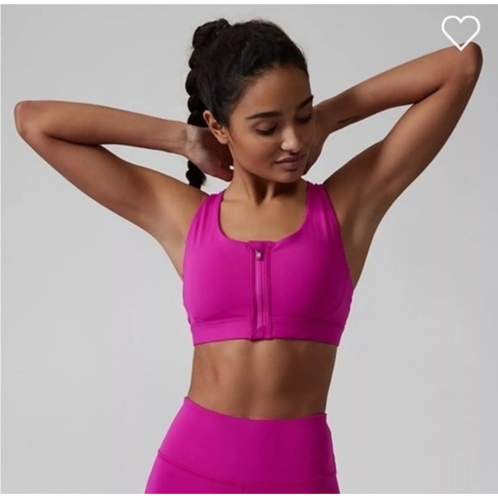 Athleta A-C Ultimate Zip Front sports bra size XS